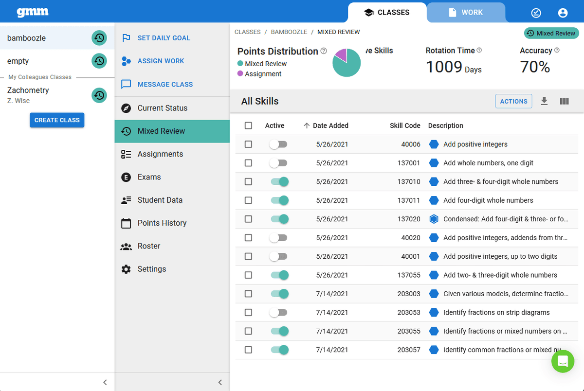 Get More Math Teacher Interface